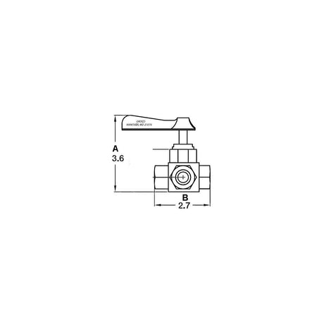 GROCO 1/2" 4-Port Tank Selector Valve [FV-450-X] - official GROCO product image 2