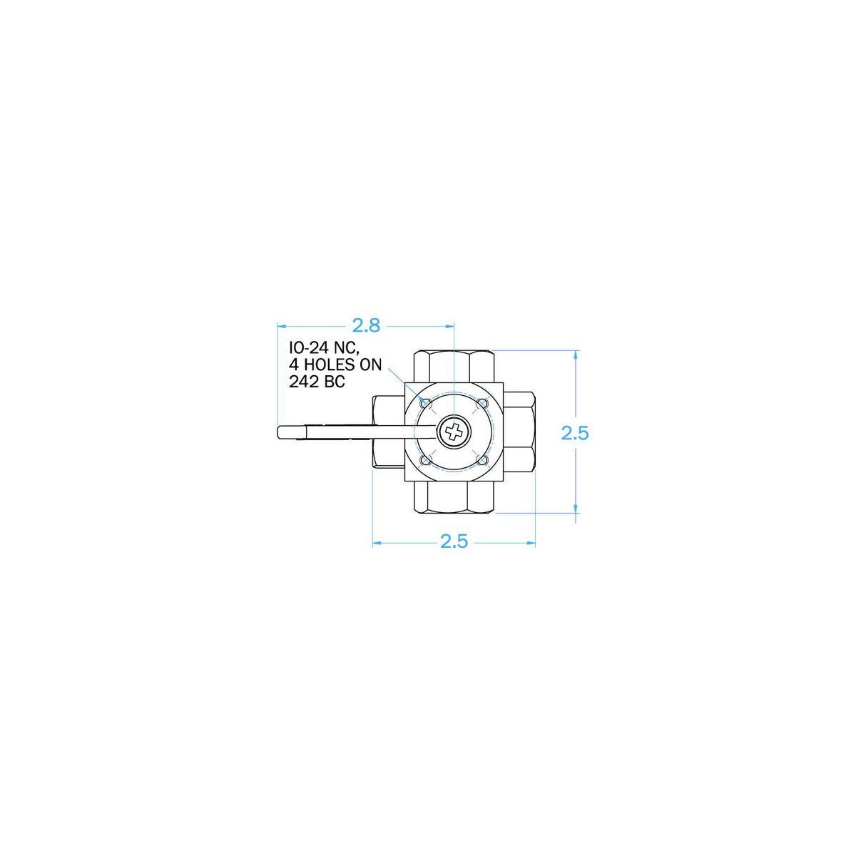 Groco FV-550L Bronze 5-Way Tank Selector Valve 1/2" Full Flow - FV-550-L