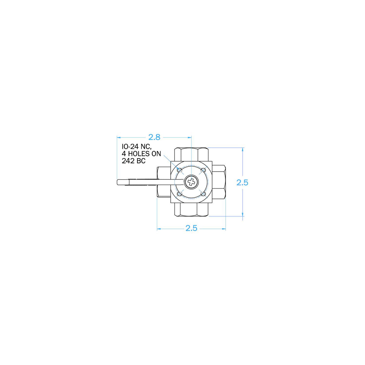 GROCO 1/2" 5-Port Tank Selector Valve [FV-550-L] - official GROCO product image 2