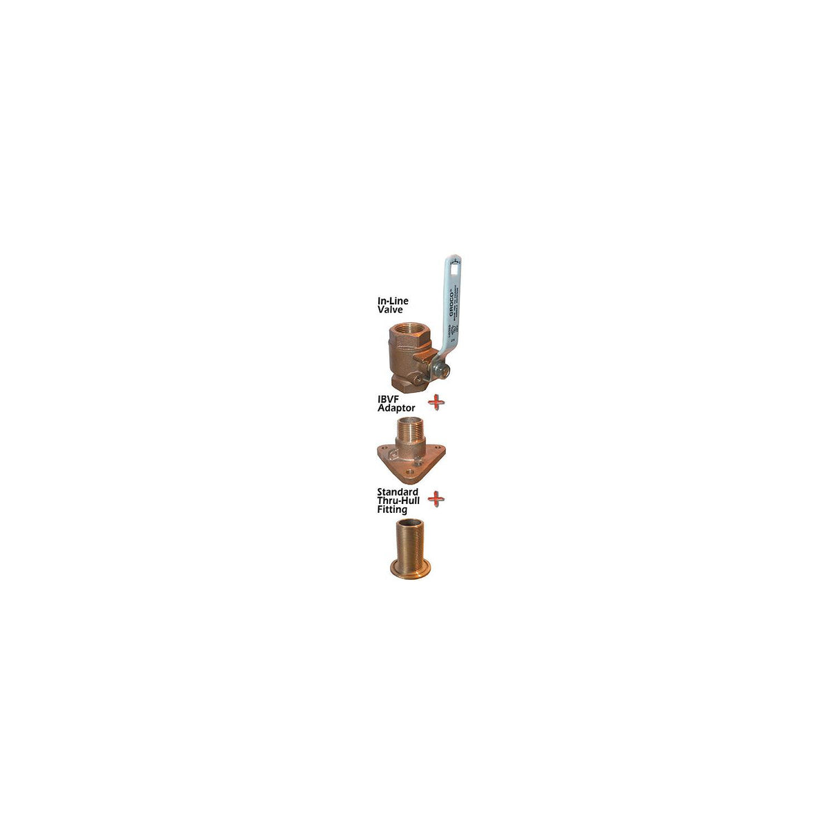 GROCO 3/4" Bronze NPS to NPT Flange Adapter [IBVF-750] - official GROCO product image 2