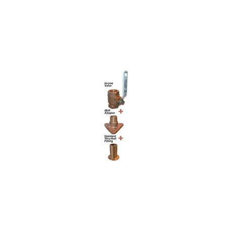 GROCO 3/4" Bronze NPS to NPT Flange Adapter [IBVF-750] - official GROCO product image 2