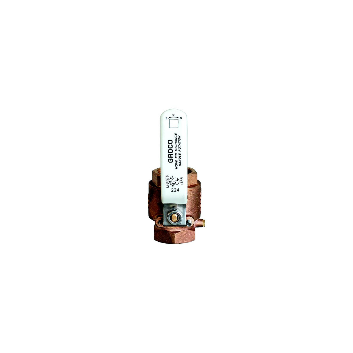GROCO 1-1/4" NPT Bronze In-Line Ball Valve [IBV-1250] - official GROCO product image 2