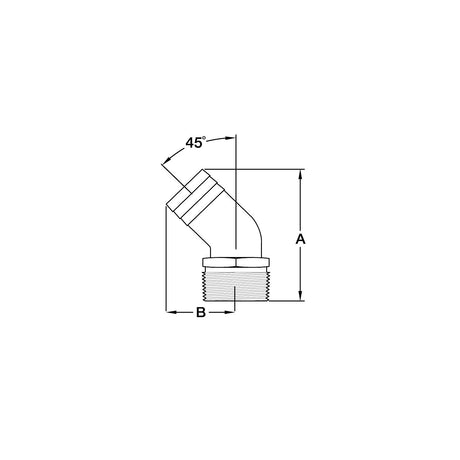 GROCO 1" NPT Bronze 45 Degree Pipe to 1" Hose [PTHD-1000] - official GROCO product image 3