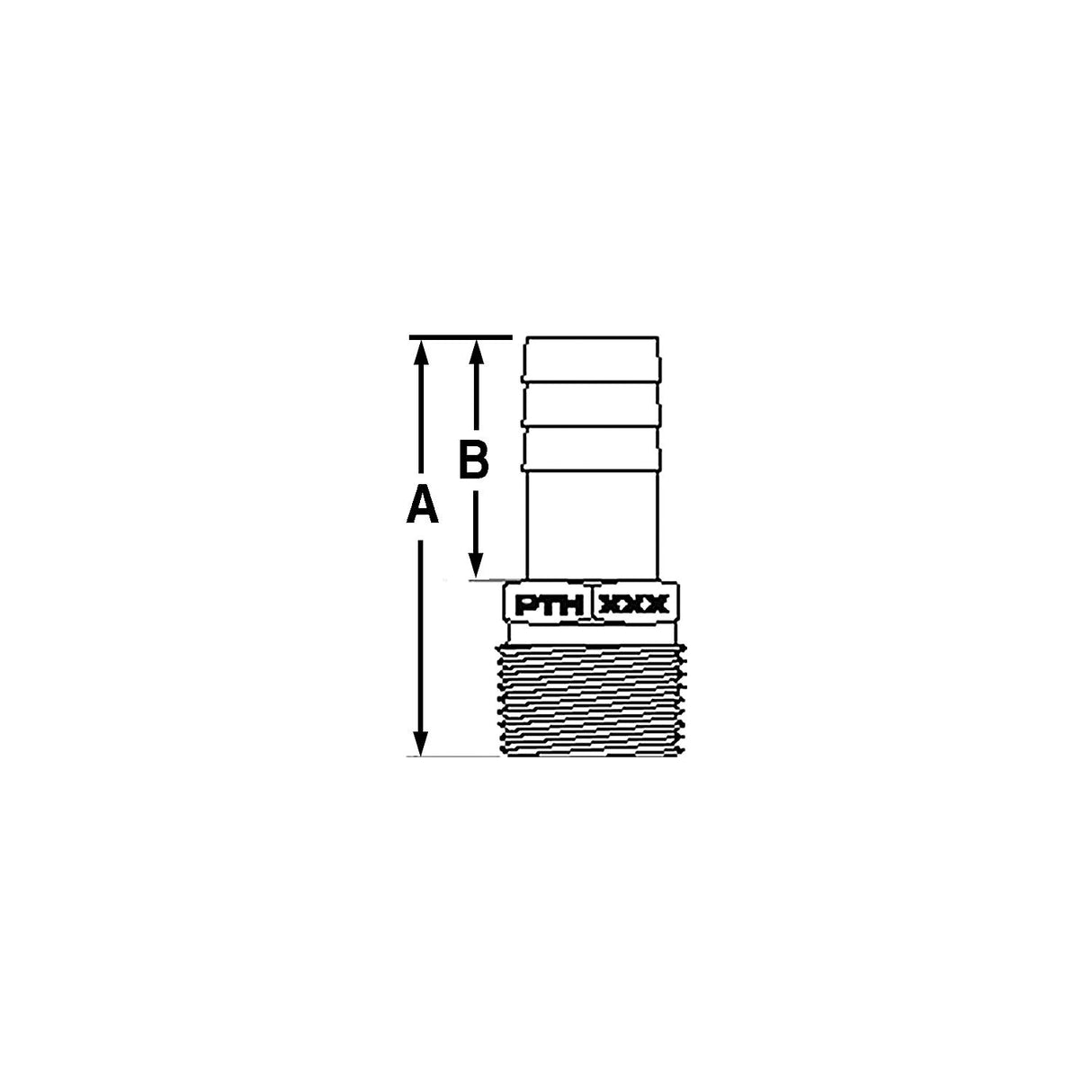 Groco PTH Bronze Standard Flow Pipe-To-Hose Adapter With NPT Thread - PTH-3000 - official GROCO product image 3