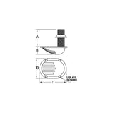 Groco 1" Scoop Thru-Hull w/Nut - STH-100-W - official GROCO product image 3