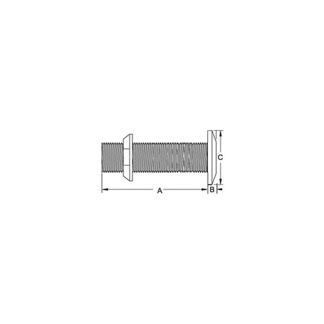 GROCO 2" Bronze Extra Long Thru-Hull Fitting w/Nut [THXL-2000-W] - official GROCO product image 3
