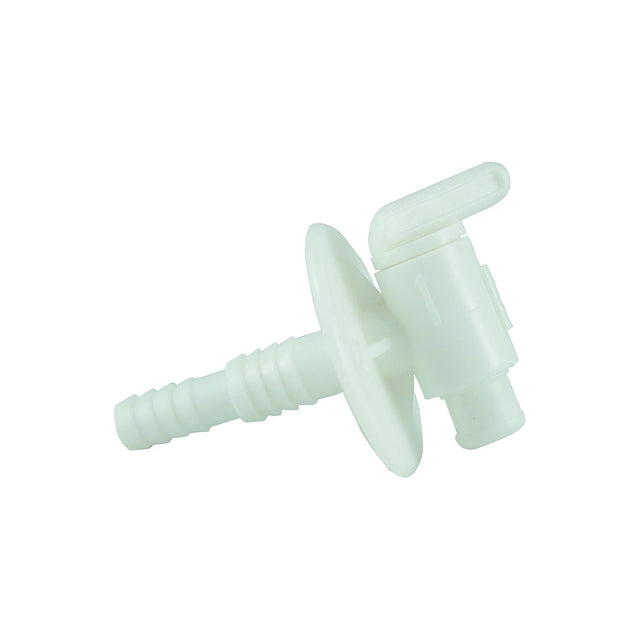 JR Products 03182 Dual Barbed Drain Cock, White - image 1