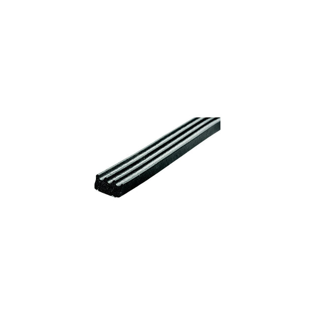 JR Products 0630145 Ribbed Style EPDM Sponge Rubber Seal, 50' - image 1
