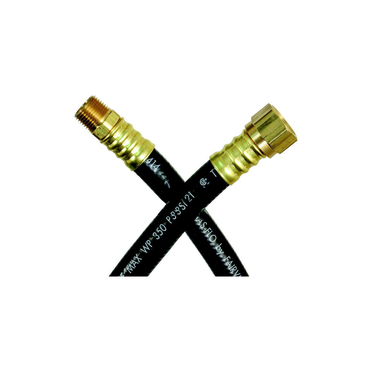 JR Products RV Thermoplastic LP Supply Hose with 1/2" Female SAE & 3/8" Male Pipe Ends - 07-31695 - image 1