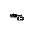JR Products Plastic T-Style Door Holder, 3.5" Black - 10324 - image 1