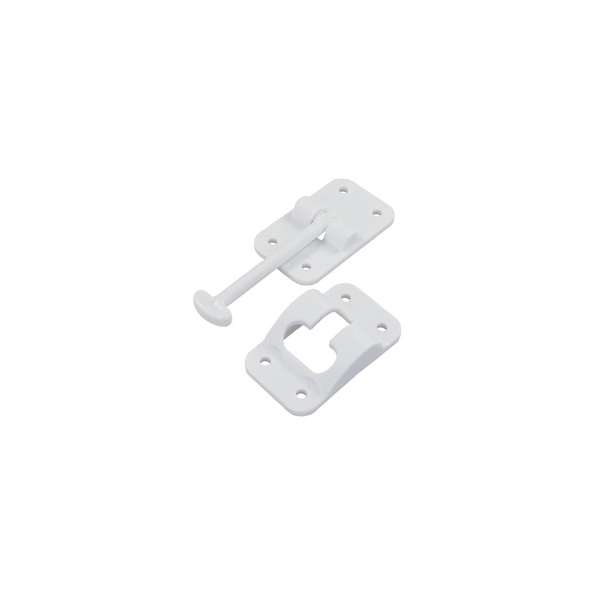 JR Products Plastic T-Style Door Holder, 3.5" Polar White - 10414 - image 1