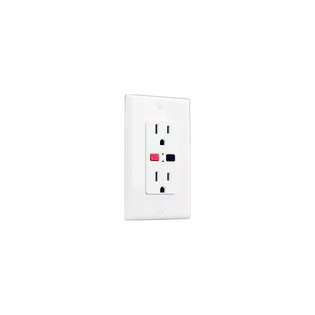 JR Products GFCI Electrical Outlet, White - 15005 - image 1