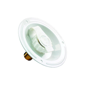 JR Products 62125 RV City Water Dish with White Metal Finish - image 1