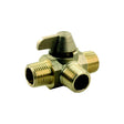 JR Products 62255 3 Way Brass 1/2" MPT x 1/2" MPT x 1/2" MPT RV Water Diverter Valve - image 1