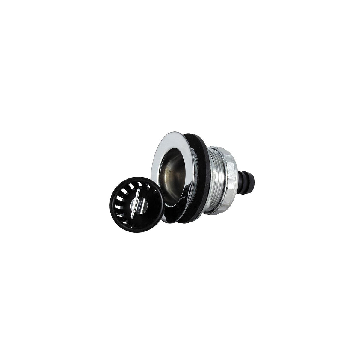 JR Products Sink Strainer With Threaded Basket & Tail Flange - 9490-217-022 - image 1