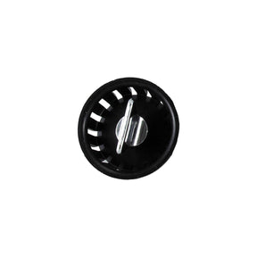 JR Products 9491300062 Threaded Plastic Strainer Basket, Black/Chrome - image 1