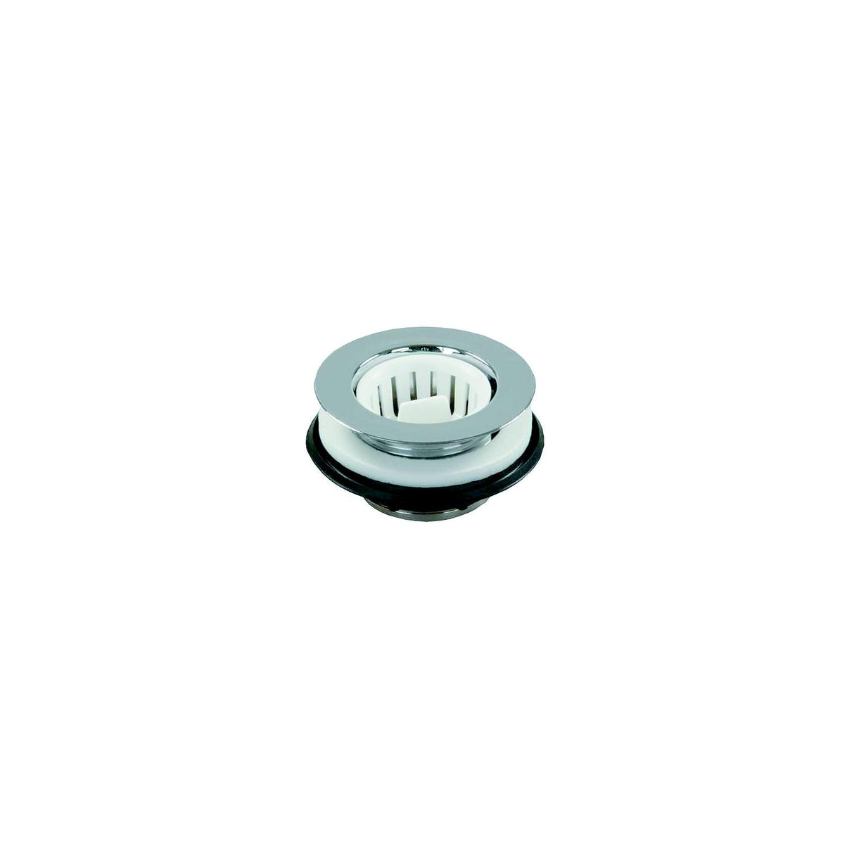 JR Products Strainer w/Threaded Basket, White - 95015 - image 1