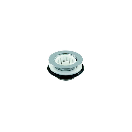 JR Products Strainer w/Threaded Basket, White - 95015 - image 1