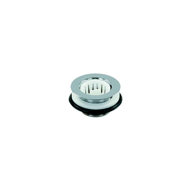 JR Products Strainer w/Threaded Basket, White - 95015 - image 1
