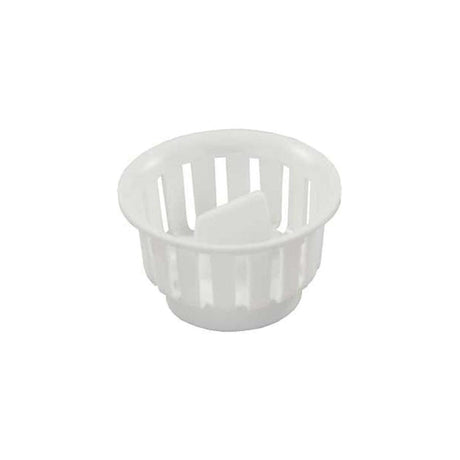 JR Products 95045 Threaded Plastic Strainer Basket, White - image 1