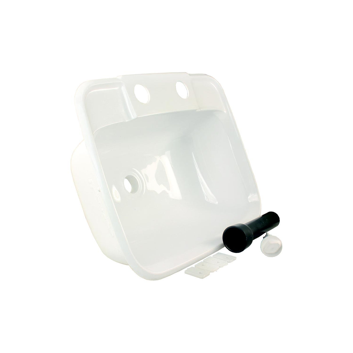 JR Products 95351 White Molded RV Lavatory Bathroom Sink - image 1