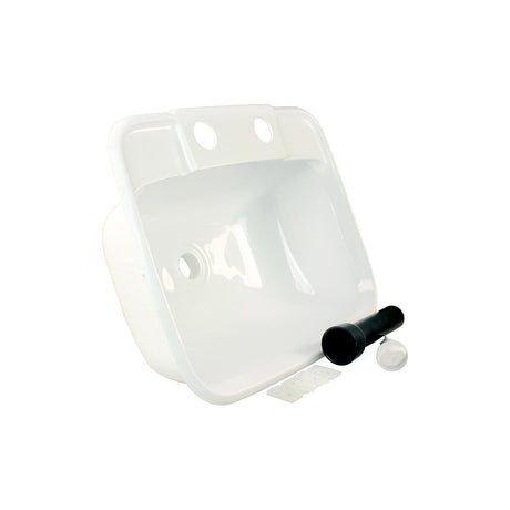 JR Products 95351 White Molded RV Lavatory Bathroom Sink - image 1