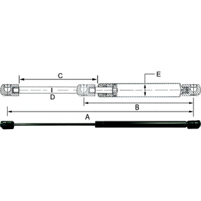 JR Products Hardline Black Nitride Shaft Gas Spring - GSNI-2600-100 - image 1