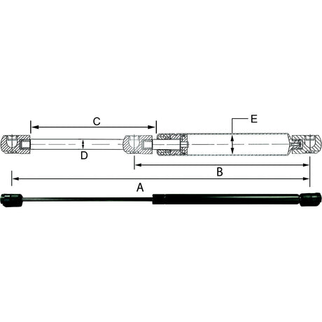 JR Products Hardline Black Nitride Shaft Gas Spring - GSNI-5150-20 - image 1