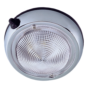 Perko Surface Mount Dome Light - 3 3/4" O.D. (3" Lens) - Chrome Plated - 0300DP0CHR