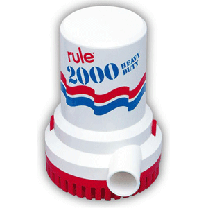 Rule 2000 GPH Non-Automatic Bilge Pump w/6' Leads - 10-6UL