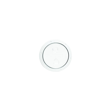 Beckson 4" Smooth Center Screw-Out Deck Plate - White [DP40-W] - official Beckson product image 2