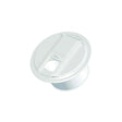 RV Designer Cable Hatch, Round, Universal Style, Polar White -- 5" x 3" - B101 - image 1