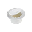 RV Designer Deluxe Cable Hatch, Round, Polar White -- 5.2" x 2.6" (Replaceable Lid) - B110 - image 1