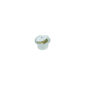 RV Designer Low Profile Cable Hatch, Round, Polar White -- 4.6" x 2.6" (Replaceable Lid) - B130 - image 1