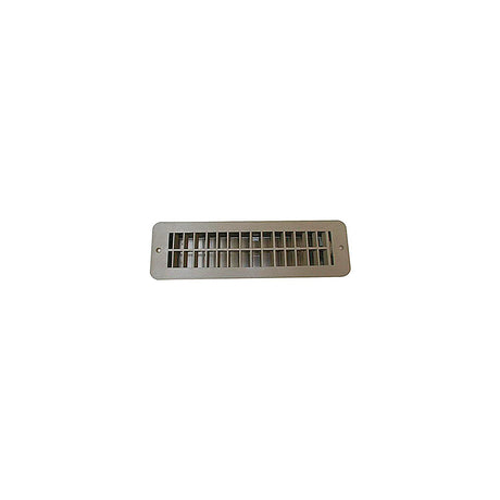 RV Designer Floor Register with damper - Tan - OD 12" x 3 1/2" , Cut Out 10" x 2 3/8" - H860