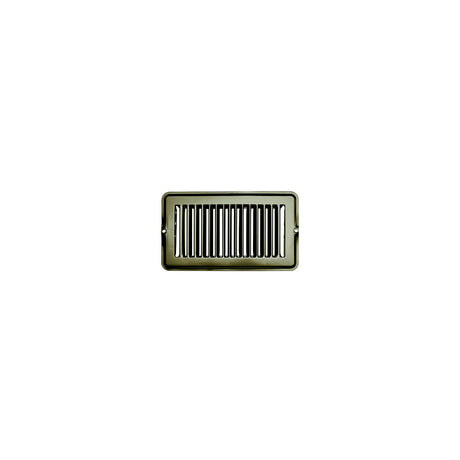 RV Designer Vent Register, Tan, Metal, Undamp 4"x8" - H872 - image 1