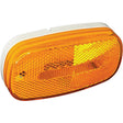 RV Designer L901 Oblong Reflex LED Marker Light, Amber, White base - image 1