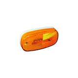 RV Designer L901 Oblong Reflex LED Marker Light, Amber, White base - image 2