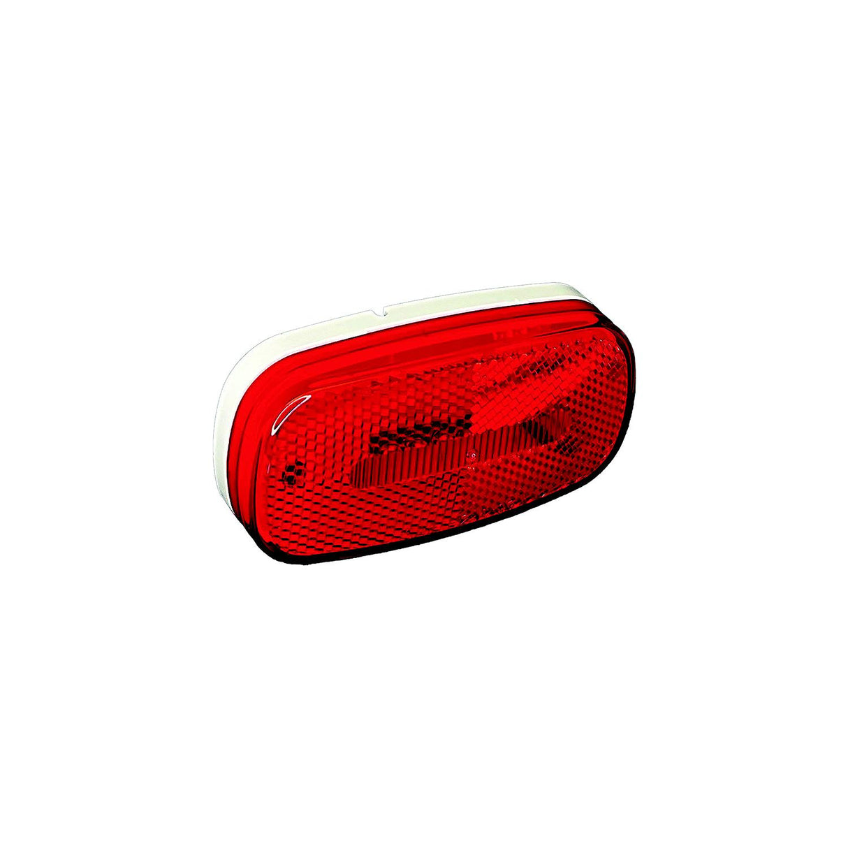 RV Designer L903 Oblong Reflex LED Marker Light, Red, White base - image 1