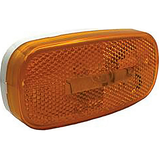 RV Designer L905 Oblong Reflex Incandescent Marker Light White base, Amber - image 1