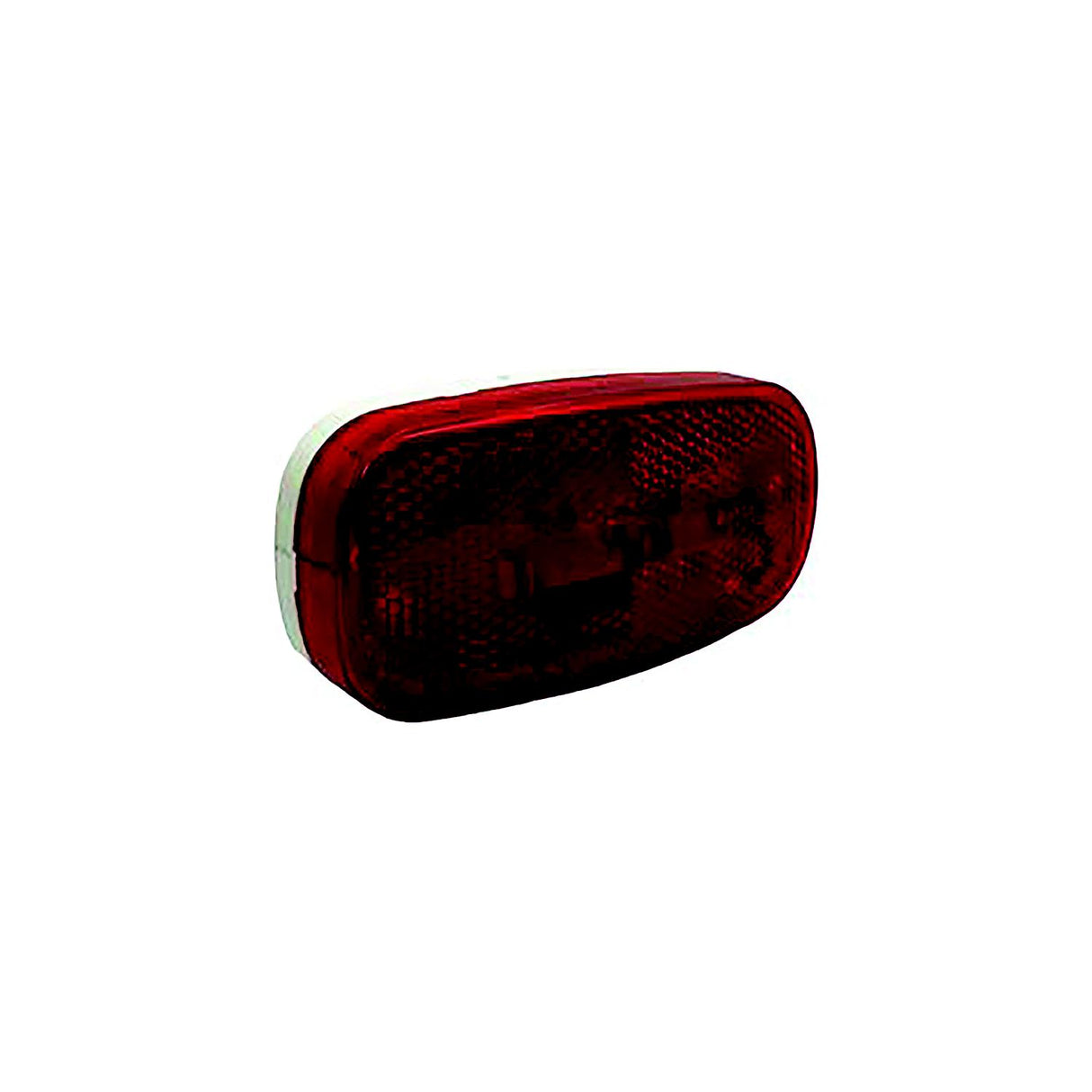 RV Designer L907 Oblong Reflex Incandescent Marker Light White Base, Red - image 2