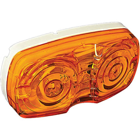 RV Designer L911 Double Bulls Eye LED Marker Light, Amber, 4" X 2" - image 1