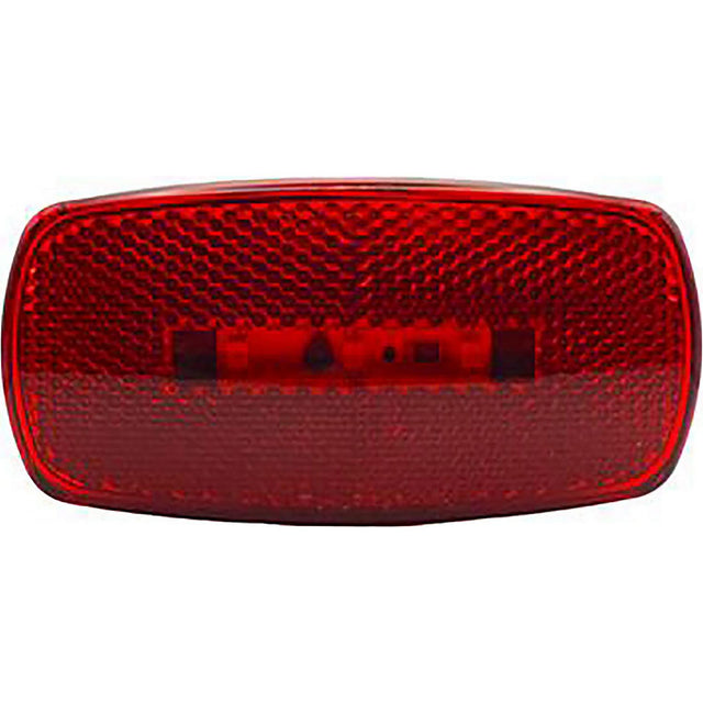 RV Designer L914 Oblong Reflex LED Marker Light, Red, Black base - image 1