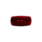 RV Designer L914 Oblong Reflex LED Marker Light, Red, Black base - image 2