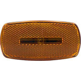 RV Designer L916 Oblong Reflex Incandescent Marker Light, Black Base, Amber - image 1