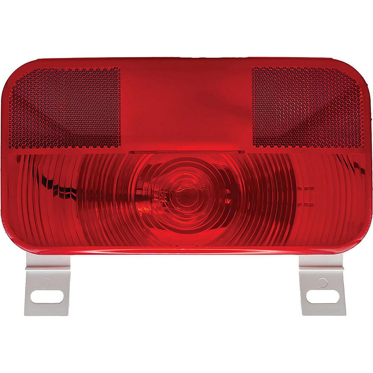 RV Designer L961 Incandescent Rectangular License Light & Bracket, Red, 8.5625" X 4.625" - image 1