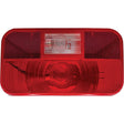 RV Designer L971 Incandescent Rectangular License Light & Bracket & Back Up With Reflex, Red, 8.5625" X 4.625" - image 1