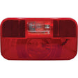 RV Designer L973 Incandescent Rectangular Tail Light With Reflex & Back up Light, Red , 8.5625" X 3.125" - image 1