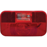 RV Designer L973 Incandescent Rectangular Tail Light With Reflex & Back up Light, Red , 8.5625" X 3.125" - image 1