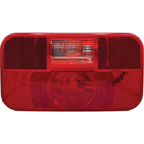 RV Designer L973 Incandescent Rectangular Tail Light With Reflex & Back up Light, Red , 8.5625" X 3.125" - image 1